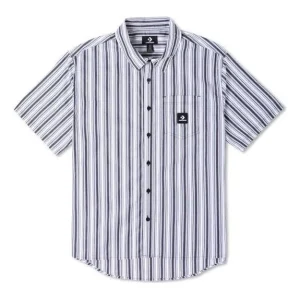 Converse Striped Short Sleeve Button Down Asia Sizing 'Blue' 10024060-A02