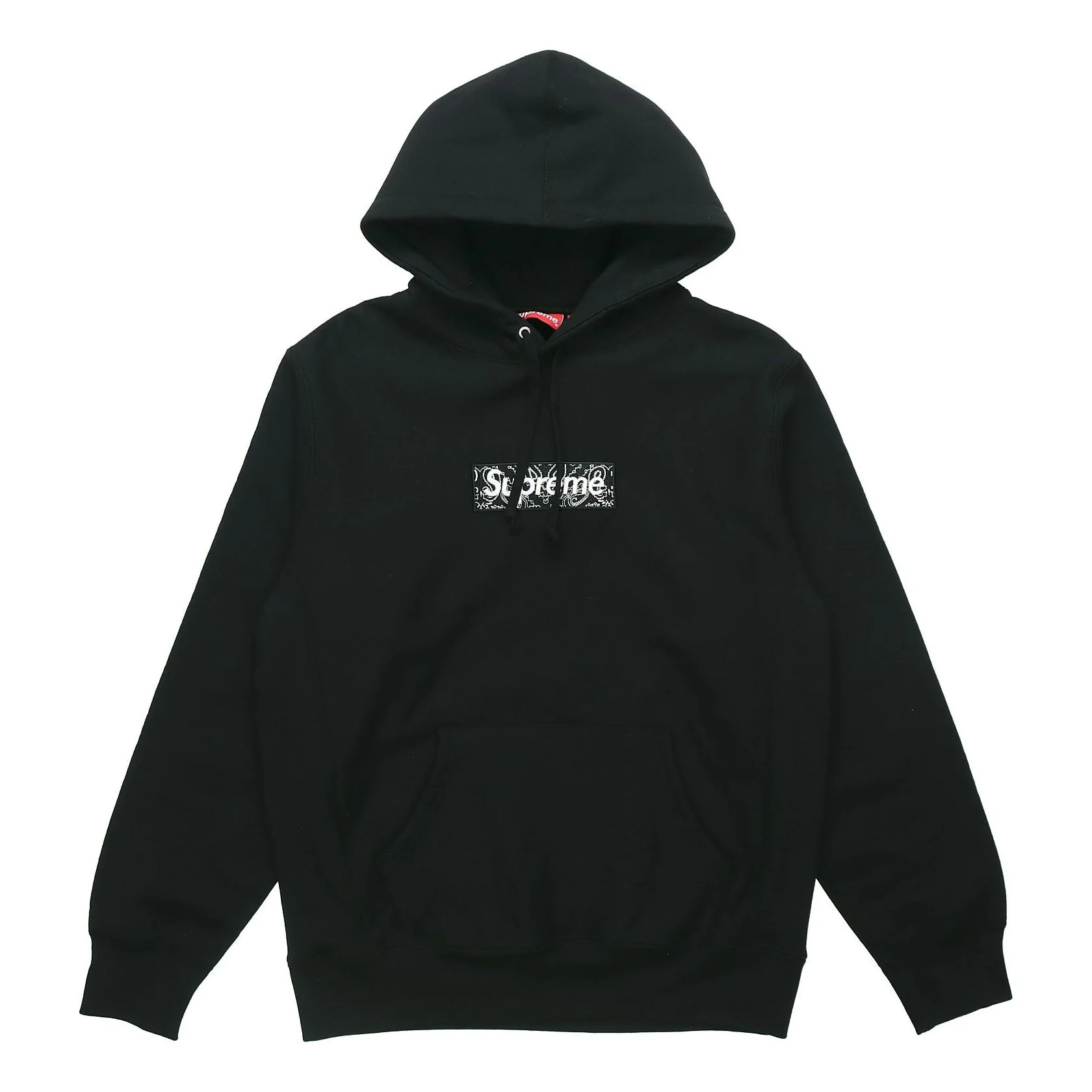 Supreme FW19 Week 16 Bandana Box Logo Fleece Hoodie 'Black' SUP-FW19-10825