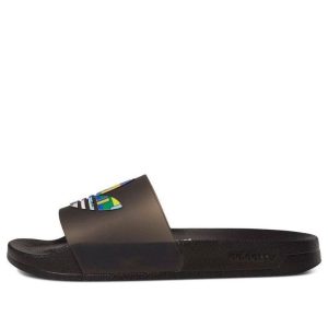 adidas Adilette Slides 'Pride - Core Black' FY9017