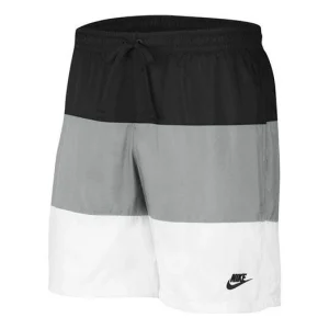 Nike Sportswear City Edition Multicolor Woven Breathable Casual Shorts Black White Gray CJ4488-010