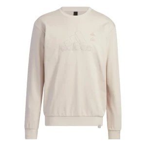 adidas ST GZ LOGO Sweatshirt Asia Sizing 'Tan' IA6953