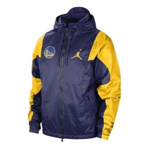 Air Jordan Golden State Warriors Courtside Statement Jacket 'Loyal Blue Yellow' DN9790-422