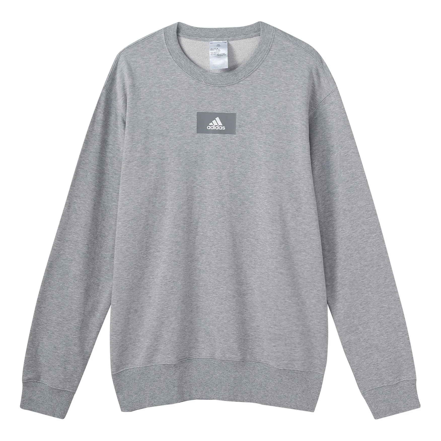 Men's adidas Round Neck Training Sports Knit Casual Gray HE4351