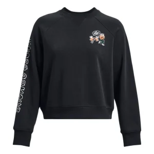 (WMNS) Under Armour Heavyweight Terry Crew 'Black' 1379833-001