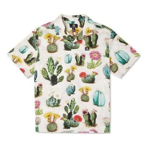Converse Plant Printed Resort Shirt Asia Sizing 'Desert Sand Cactus Multi' 10023277-A03