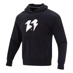 Air Jordan Flight MVP Fleece Pullover Hoodie Asia Sizing 'Black' FQ1871-010