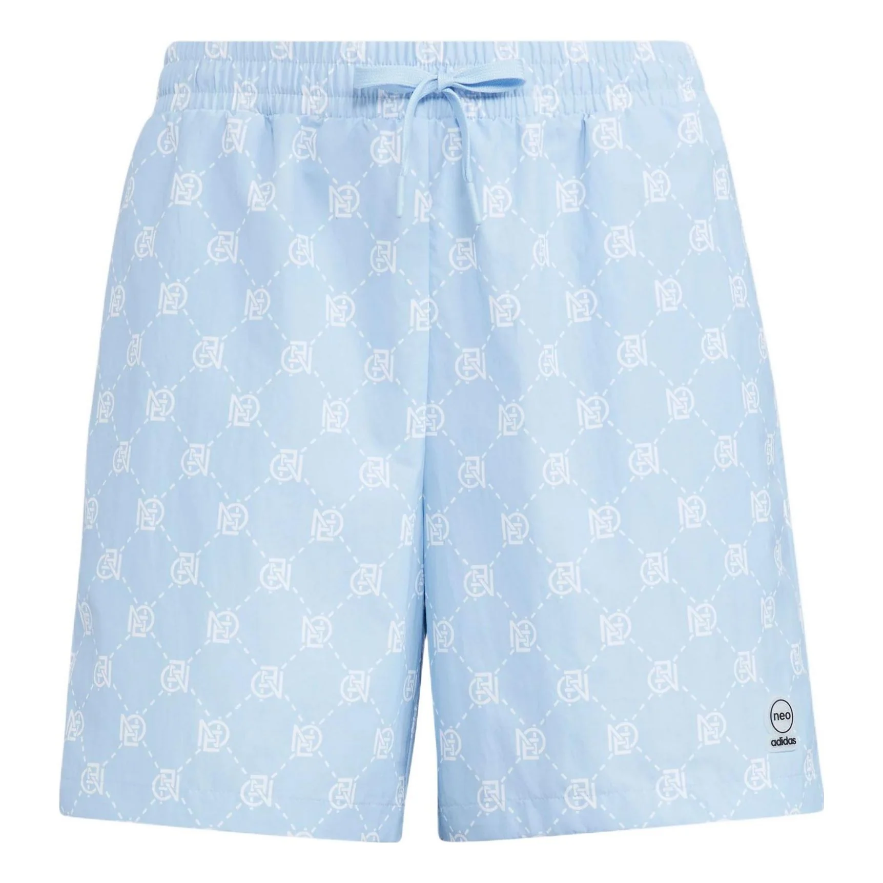 (WMNS) adidas Neo Pattern Printing Lacing Casual Sports Shorts 'Blue' IB5843