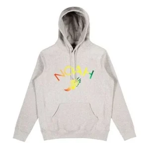 NOAH Winged Foot Embroidered Hoodie 'Grey' SS5SS18GRY