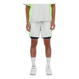New Balance Hoops On Court 2 in 1 Shorts Asia Sizing 'Grey Matter' MS41586-GYM