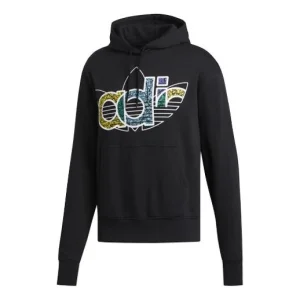 Men's adidas originals 2020 Valentine's Day Series Fleece Lined Loose Black FQ3573