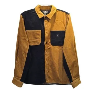 Converse Colorblock Corduroy Shirt Asia Sizing 'Brown Black' 10023519-A01