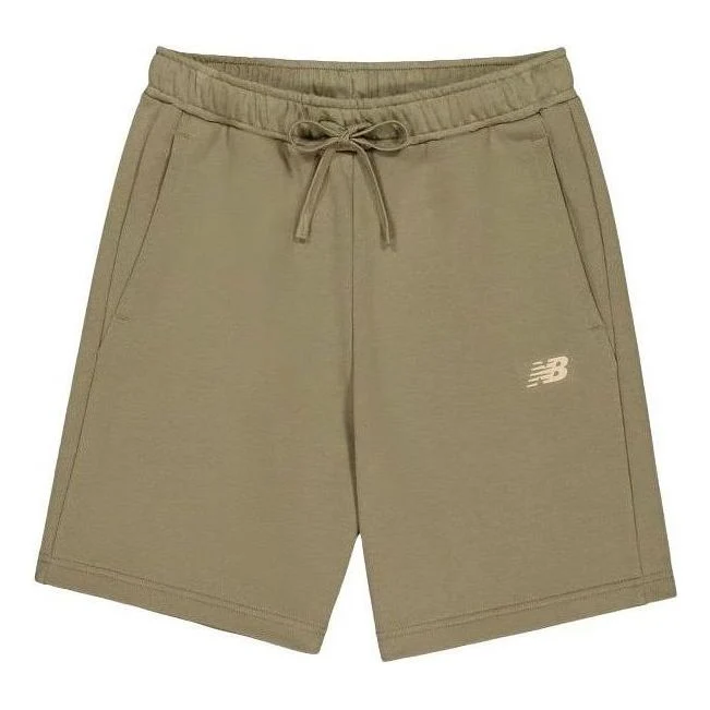 New Balance NB Logo Cotton Short Asia Sizing 'Covert Green' AMS41365-CGN