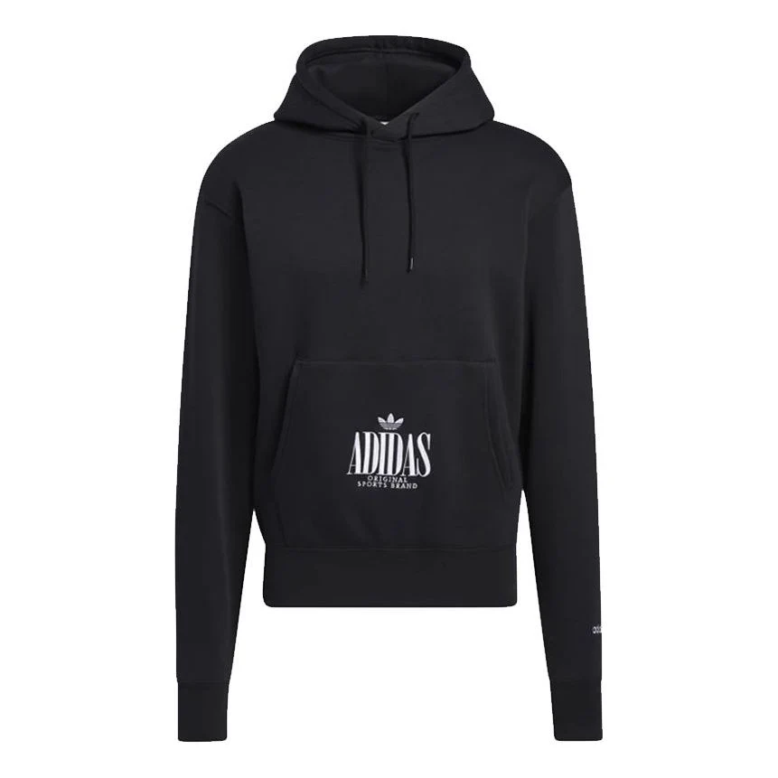 Men's adidas originals Embroidered Logo Sports Pullover Black H32327