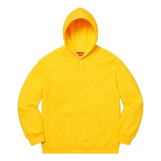 Supreme FW19 Week 12 Rhinestone Script Hooded Sweatshirt Yellow SUP-FW19-1012