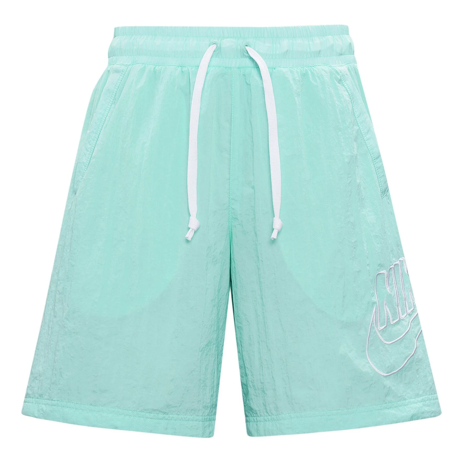 Nike Sportswear Alumni Logo Embroidered Woven Training Sports Shorts Mint Green DB3811-382