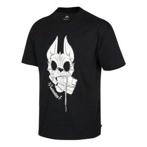 Nike SB Printing Pattern Skateboard Short Sleeve Black DN7329-010