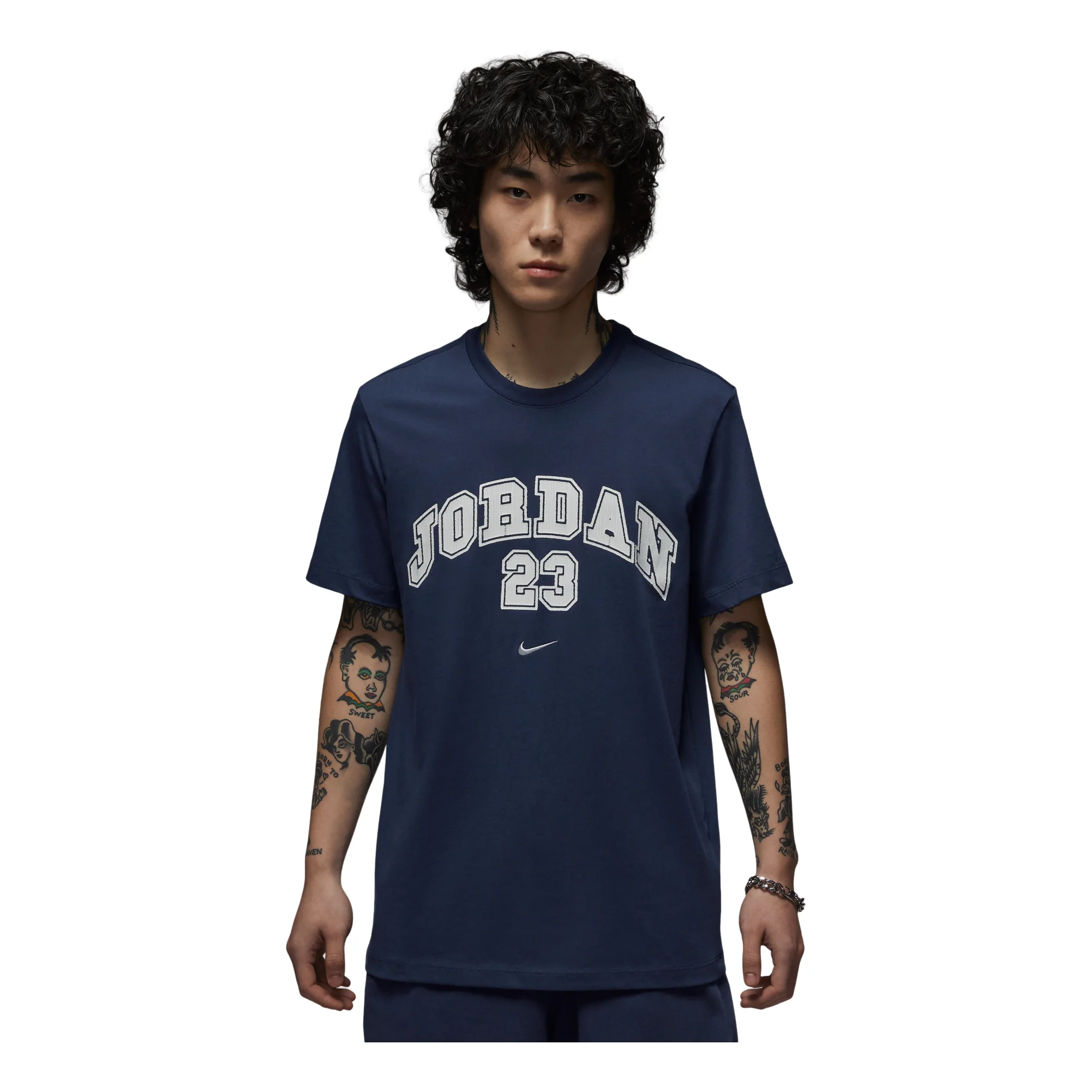 Air Jordan MVP T-Shirt Asia Sizing 'Navy White' IB7525-410