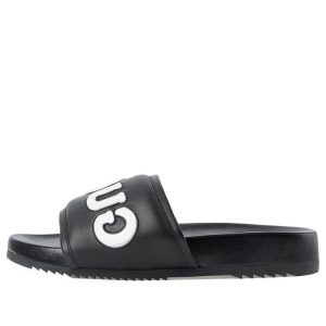 Gucci Sideline Rubber Logo Slide 'Black Leather' 742009-AABYM-1347