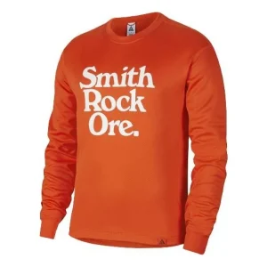 Nike x ACG Dri-FIT Printing Alphabet Sports Quick Dry Round Neck Long Sleeves Orange Red CV0650-891