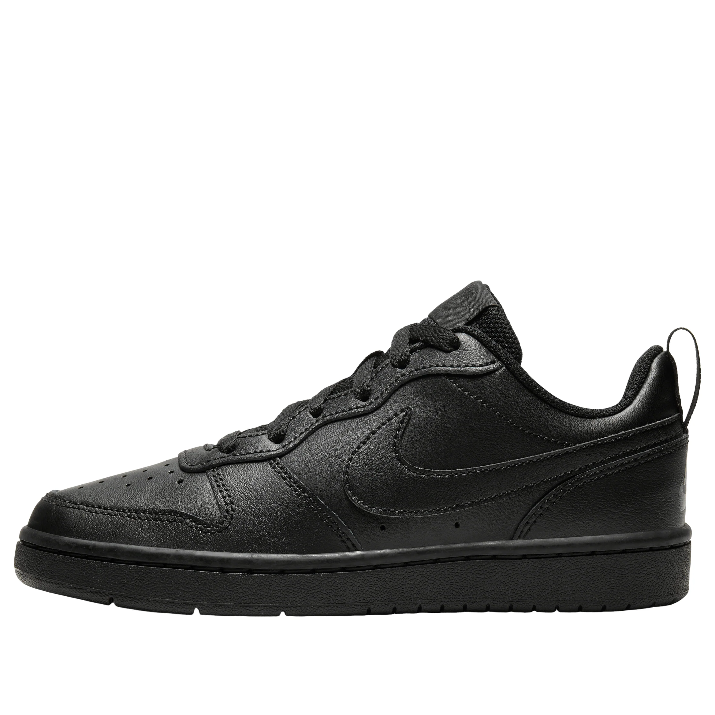 (GS) Nike Court Borough Low 2 'Triple Black' BQ5448-001