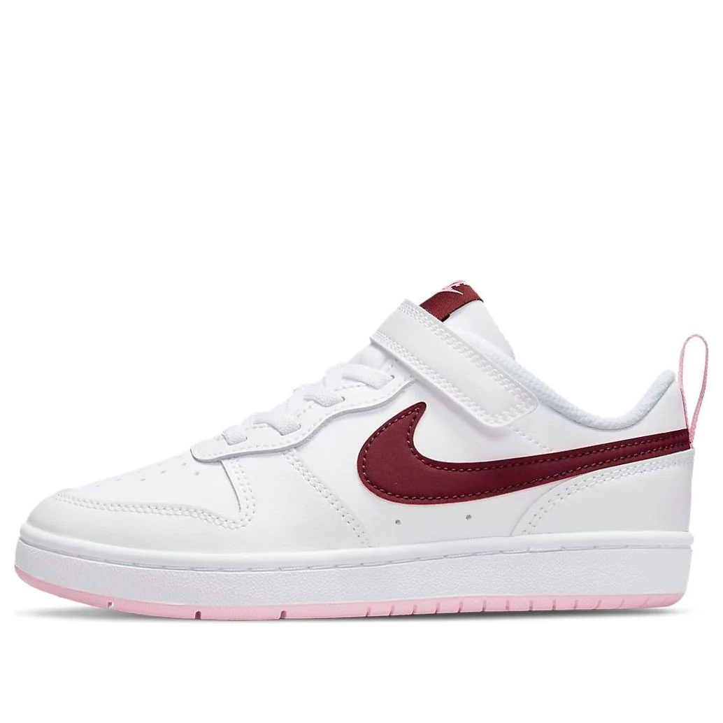 (PS) Nike Court Borough Low 2 'White Dark Beetroot' BQ5451-120