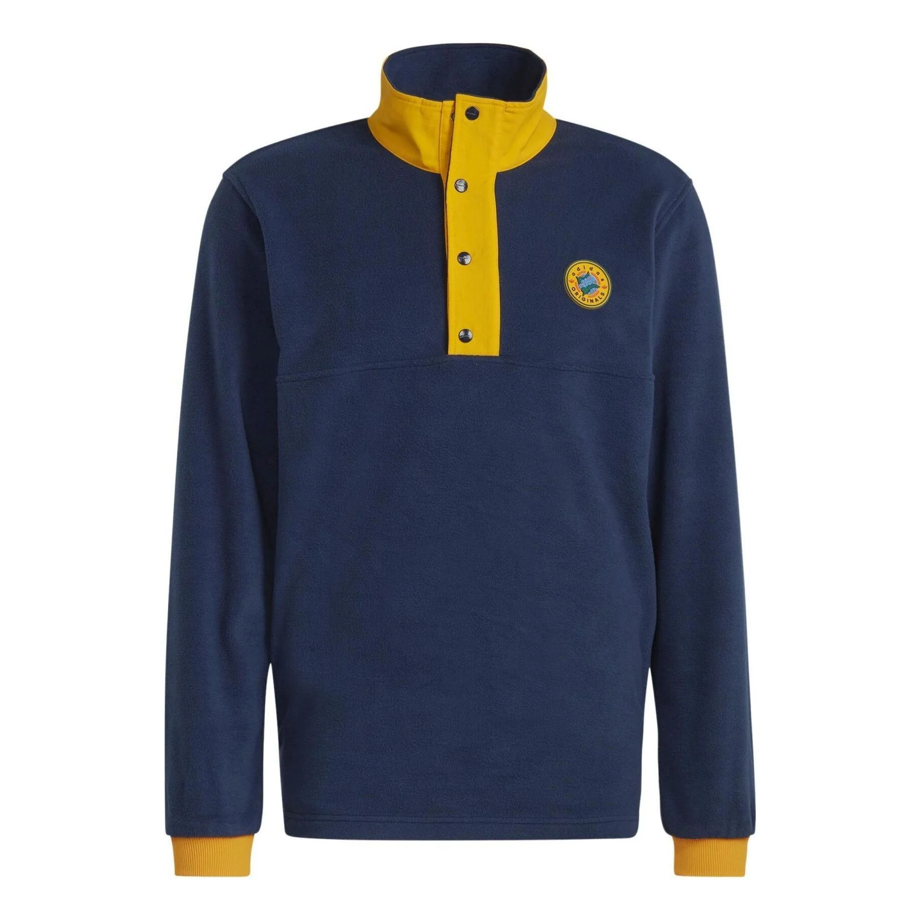adidas originals Wh Snap Fleece 'Navy Blue Yellow' II8482