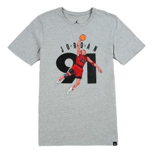 Air Jordan 6 Ninety One T-Shirt 'Grey' 833933-063