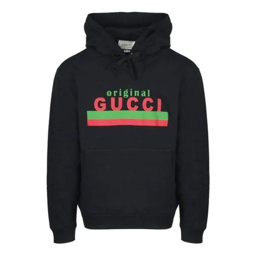 Gucci Logo Graphic Hoodie 'Black' 626989-XJCOR-1082