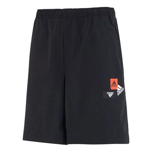 Men's adidas Mh Bp3 Wvsht Athleisure Casual Sports Solid Color Logo Shorts Black HM2972