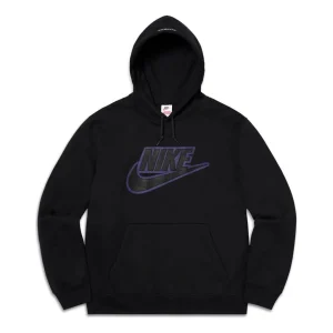 Nike x Supreme Leather Appliqu Hoodie 'Black' CK6225-010