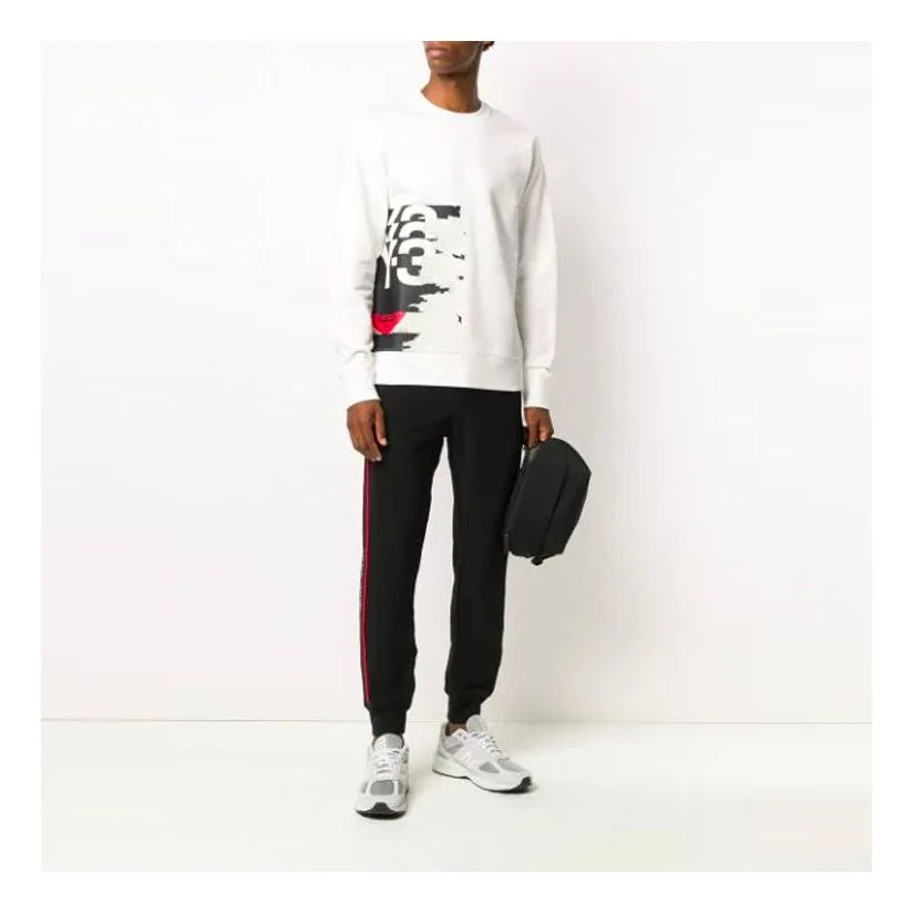 Men's Y-3 Logo Printing Long Sleeves Pullover White GK4386