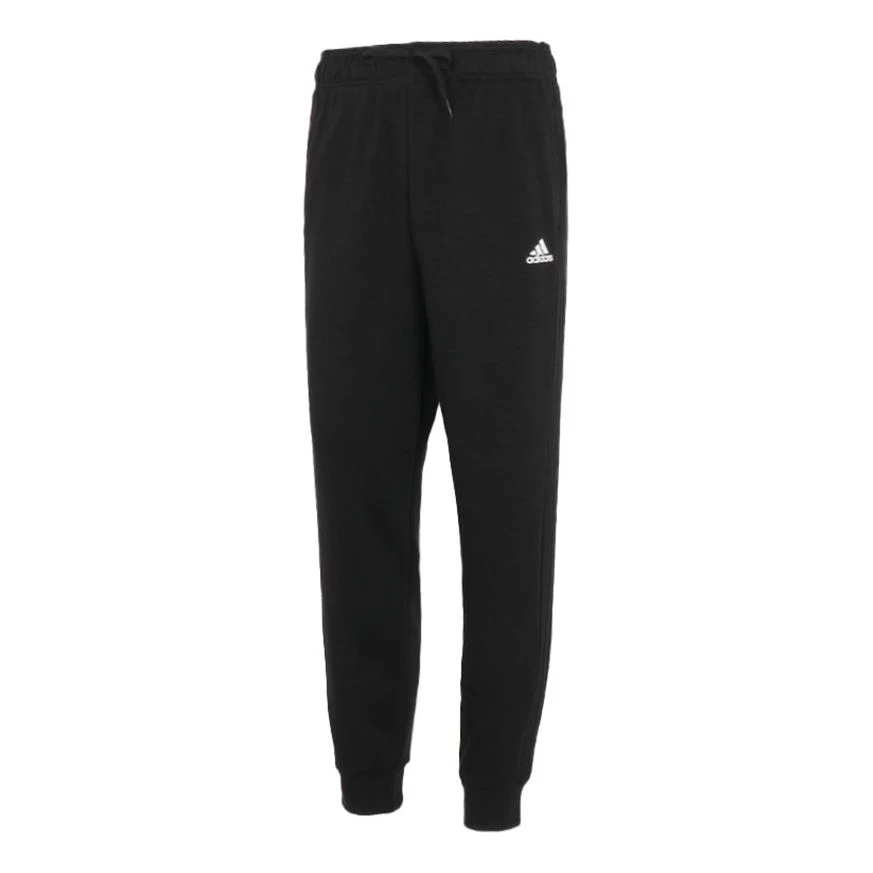 Men's adidas Logo Lacing Bundle Feet Sports Pants/Trousers/Joggers Black HN3553