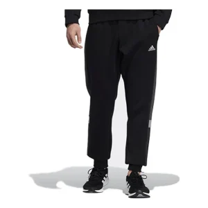 Men's adidas Side Stripe Contrasting Colors Bundle Feet Sports Pants/Trousers/Joggers Black HG6760
