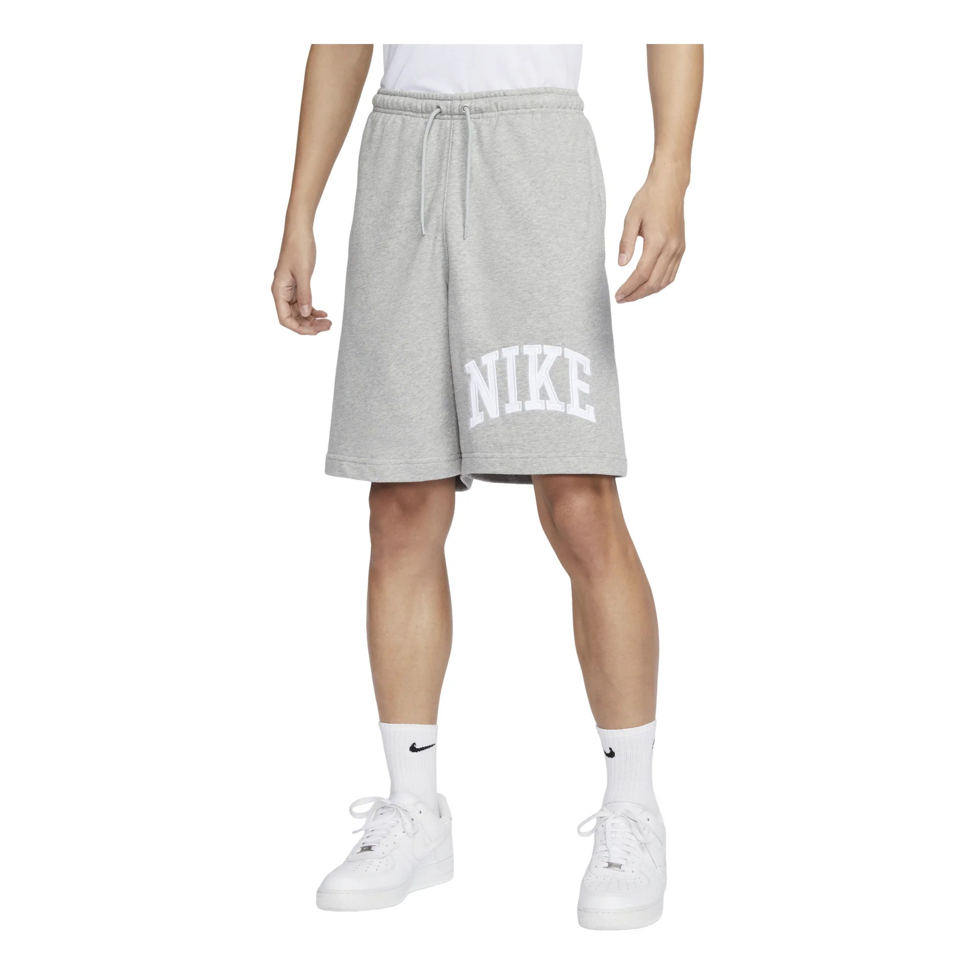 Nike Sportswear Club French Terry Shorts Asia Sizing 'Grey White' FQ4093-063