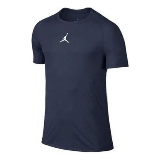 Air Jordan Logo Fitted Short-sleeve Training Shirt 'Navy Blue' 642404-411