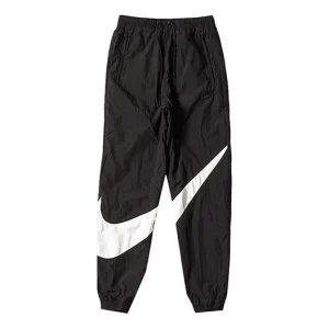 Nike Big Swoosh SportsWear Woven Long Pants Sports Pants US Edition Black AR9894-010