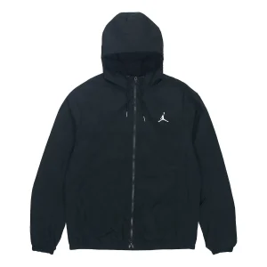 Air Jordan SS22 Solid Color Windproof Long Sleeves Jacket Black DJ0253-010