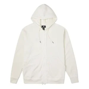 Converse Utility Fleece French Terry Full-Zip Hoodie Asia Sizing 'White' 10022002-A11