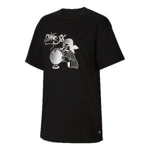 Nike SB Fortune Printing Skateboard Short Sleeve Black CW1457-010