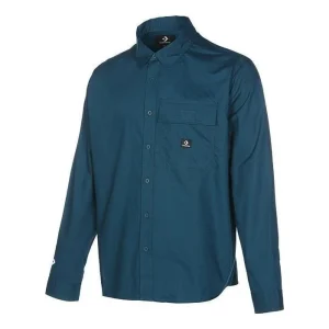 Converse Woven Long Sleeve Button Down Shirt Asia Sizing 'Green' 10023803-A04