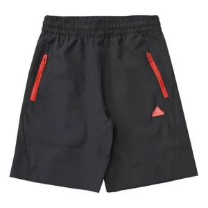 (GS) adidas City Escape Casual Adjustable Woven Shorts 'Dark Grey Red' HR6275