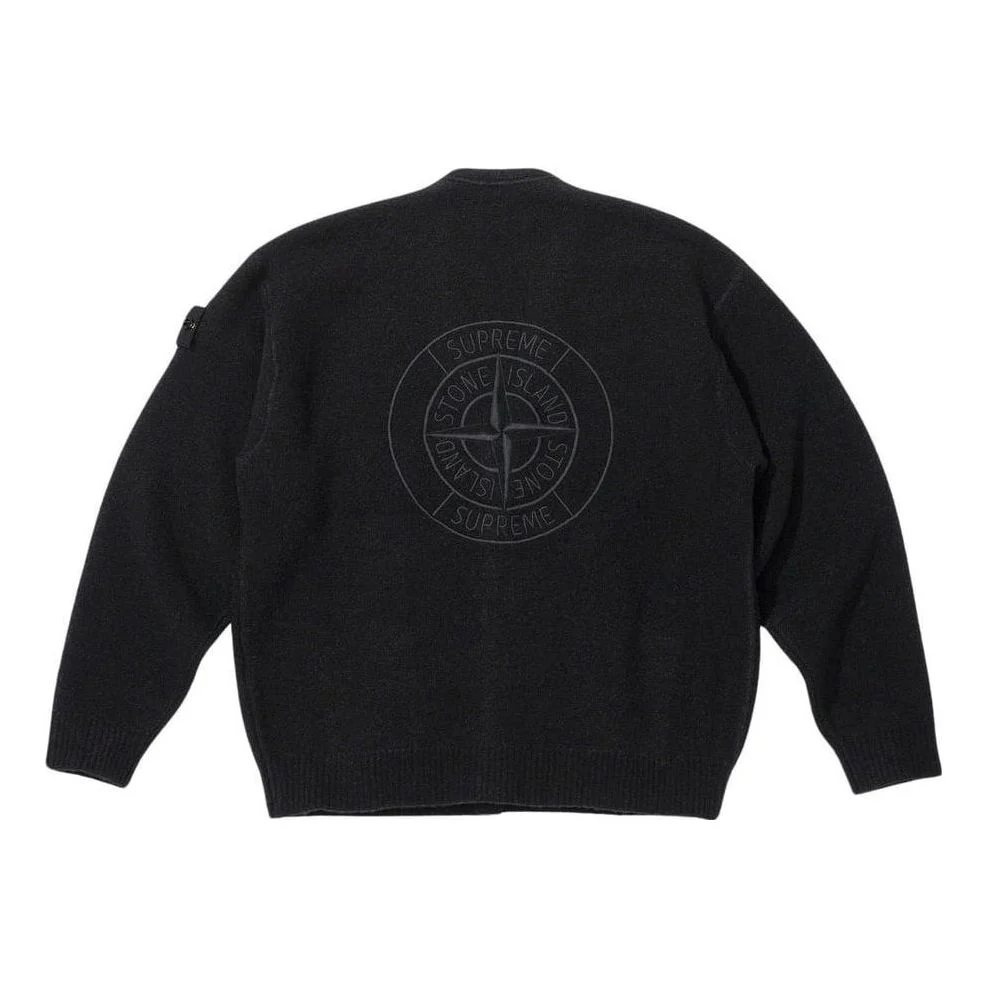 Supreme x STONE ISLAND FW23 Week10 Boucle Cardigan Jacket 'Black' SUP-FW23-172