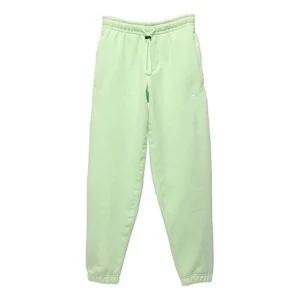 Men's Nike Lab Collection Embroidered Logo Solid Color Fleece Lined Sports Bundle Feet Green Pants AV8279-701