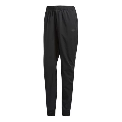 (WMNS) adidas Running Casual Fitness BreathableTatting Long Pants Black CW5773