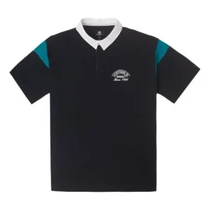 Converse Retro Polo Shirt Asia Sizing 'Black' 10026173-A03