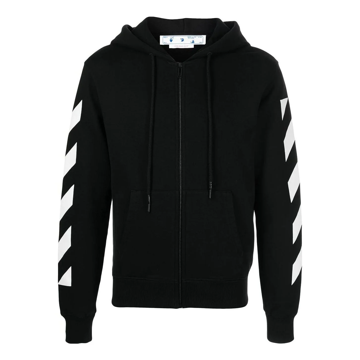 Men's Off-White FW22 Back Arrow Pattern Printing Hooded Long Sleeves Ordinary Version Black OMBE013C99FLE0061001