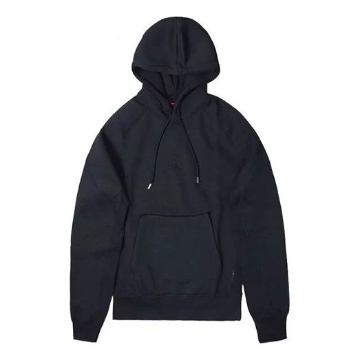 Air Jordan Embroidered Fleece Lined Drawstring Pullover Black CD8727-010