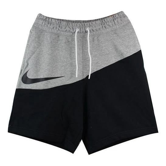 Nike Sportswear Swoosh Small Colorblock Sports Shorts Black Gray Blackgray BV5310-064