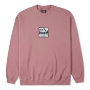 Converse Counter Climate Graphic Crew Sweatshirt Asia Sizing 'Pink Mauve' 10025032-A03