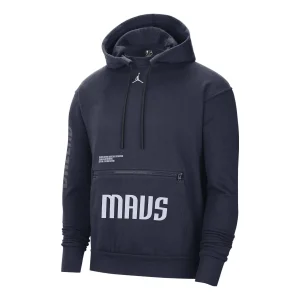 Air Jordan Dallas Mavericks Courtside Statement Edition NBA Fleece Pullover Hoodie 'Navy' DR7000-419